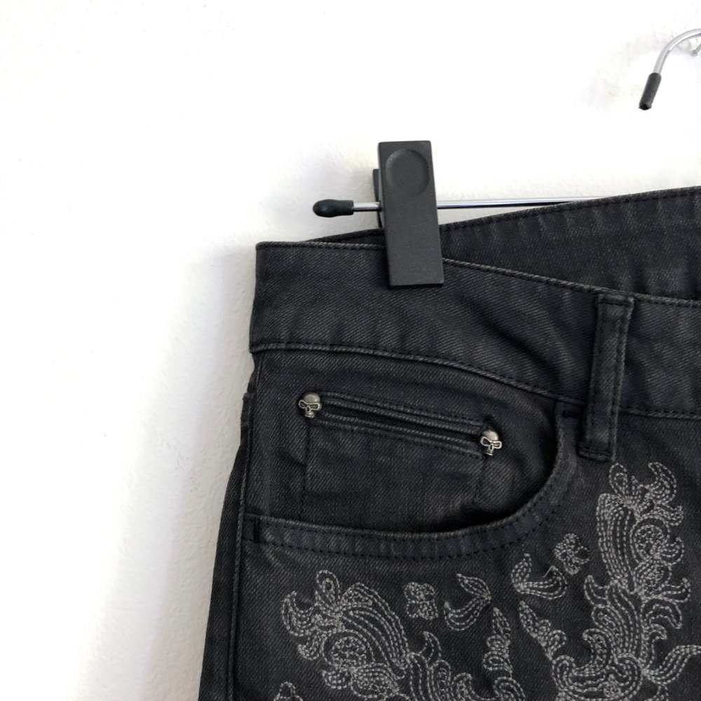 THE KOOPLES Skinny Jeans Embroidered Skull Rivets - Picture 3 of 11